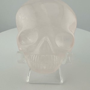 Girasol Rose Quartz Magical Child Palm Skull carved by Leandro de Souza