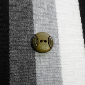 Round olive button with two holes.  3/4&quot;