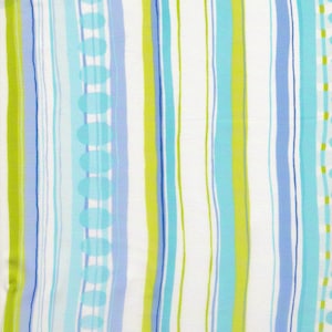 Aqua Stripe, Silky Fabric. 58&quot; wide.