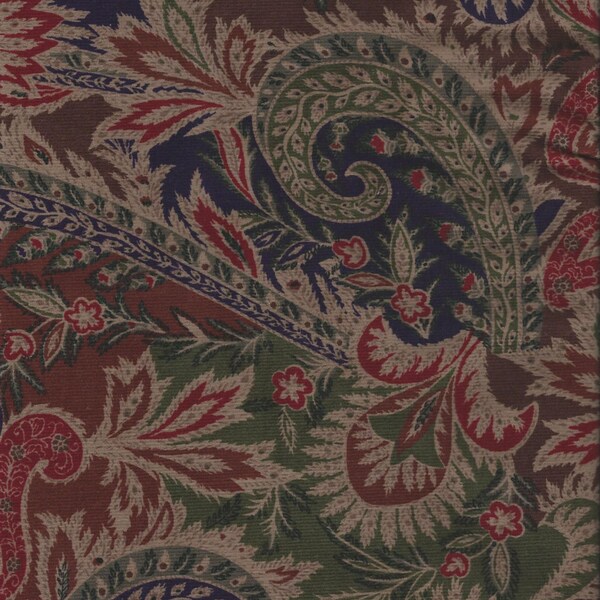 RALPH LAUREN Paisley Stretch Corduroy Fabric. 32" x 42.5" wide.