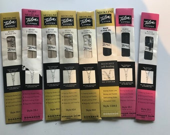 Vintage Talon Zippers: Nylon Coil, Metal Separating