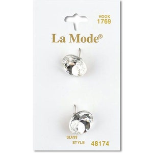 Botão Crystal 9/16". La Mode. 2 botões por cartão.