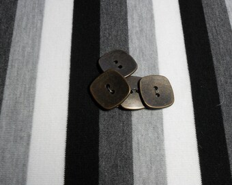 Square metal button. 1 button.