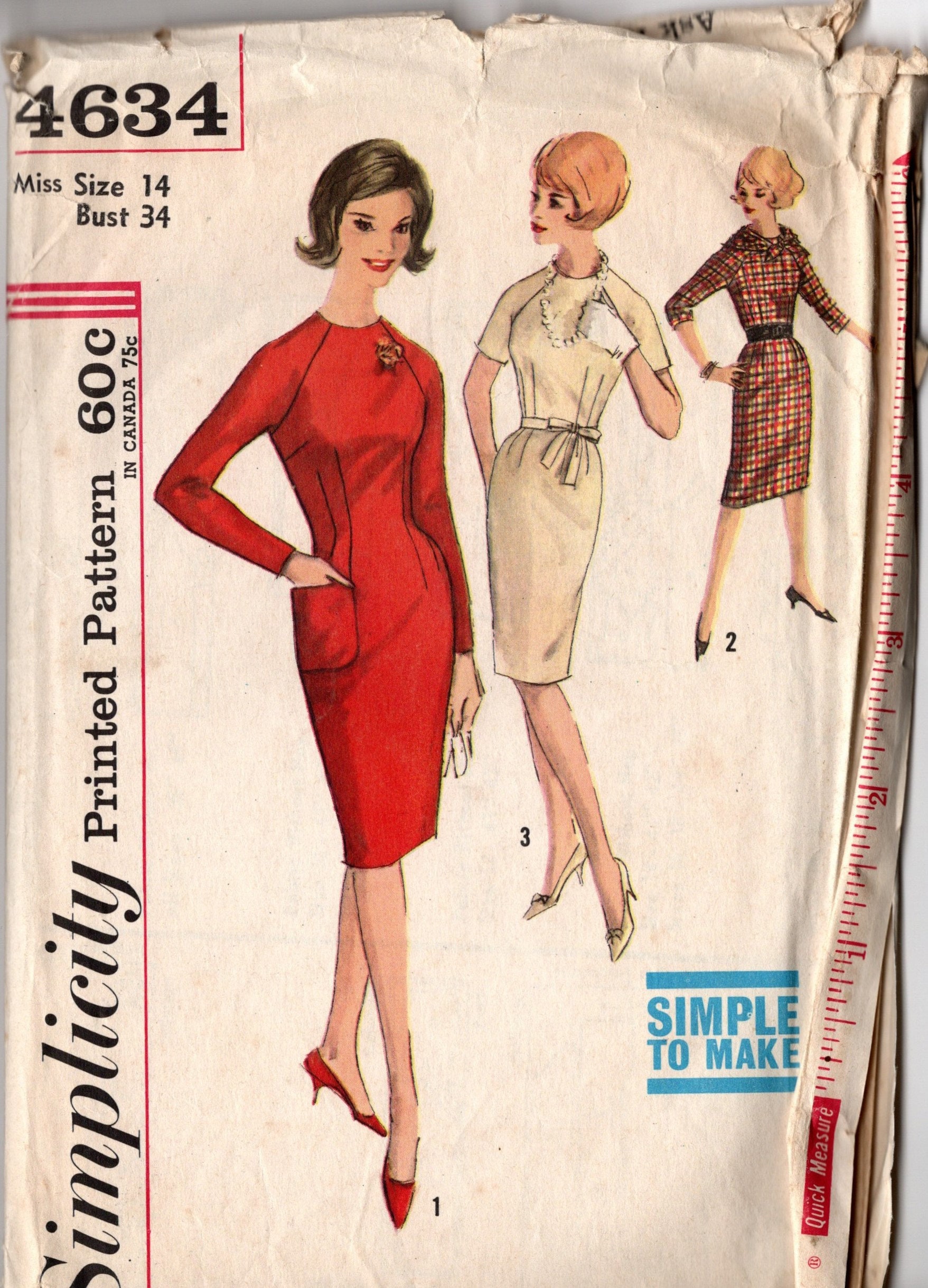 1962 Vintage Simplicity Pattern Misses One Piece Dress Etsy 1962 Vintage Simplicity Pattern Misses One Piece Dress Etsy