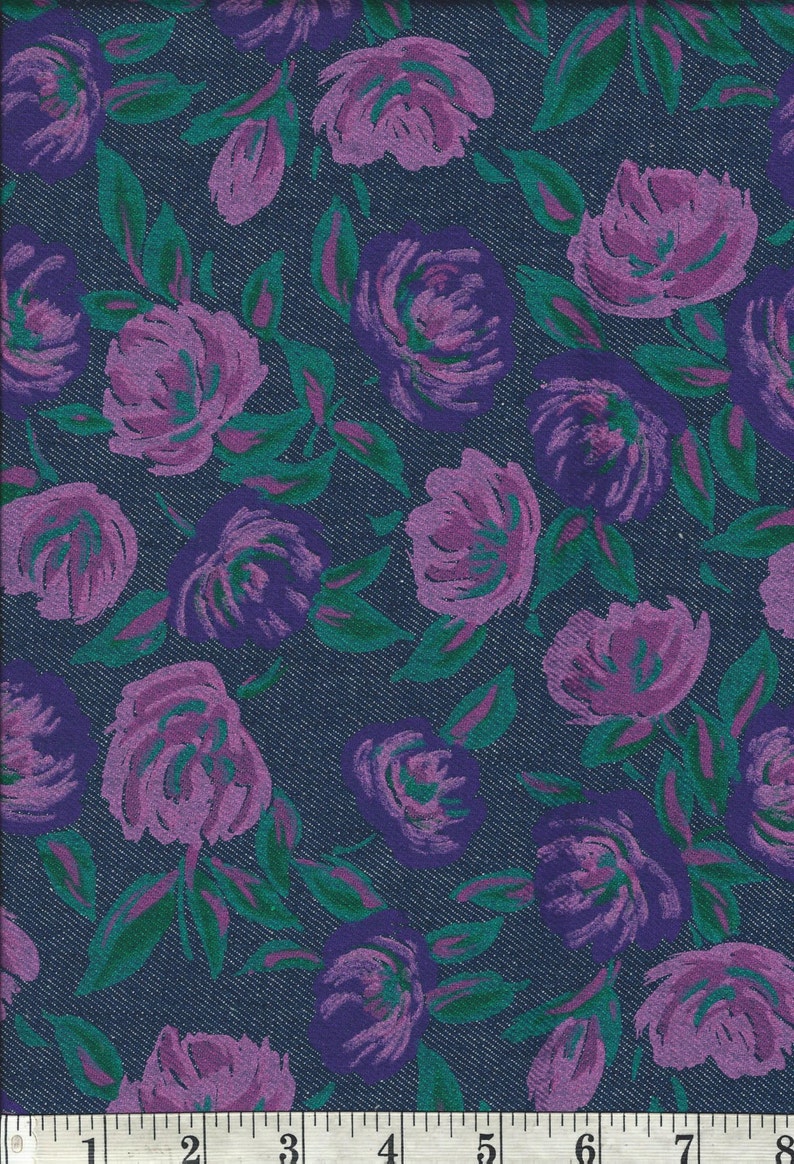 purple denim fabric