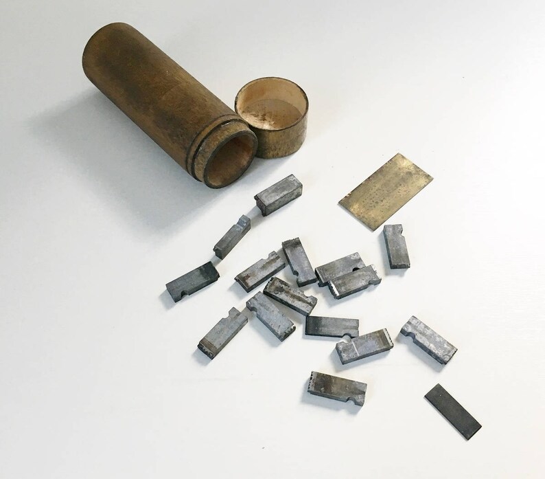 Printing Press Blocks Metal Blocks Small Printers Blocks Holly Etsy
