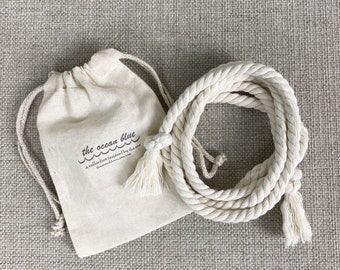 Rope Belt Nautical Ivory Knotted Simple