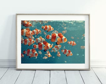 すぐに印刷できるカクレクマノミのデジタルダウンロード - Etsy 日本