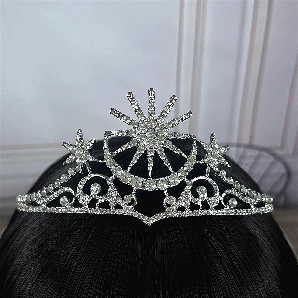 Stars and Moon Crown, Flash Diamond Crown,starmoon Bride  display picture 1