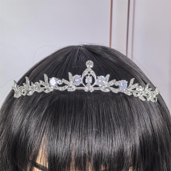 Petite Bridal Tiara, Alloy Rhinestone Crystal Crown 