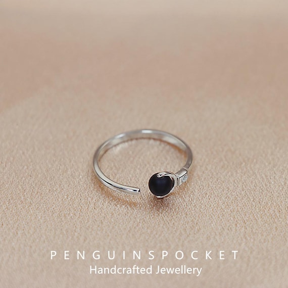 Black Onyx S925 Sterling Silver Ring - Etsy