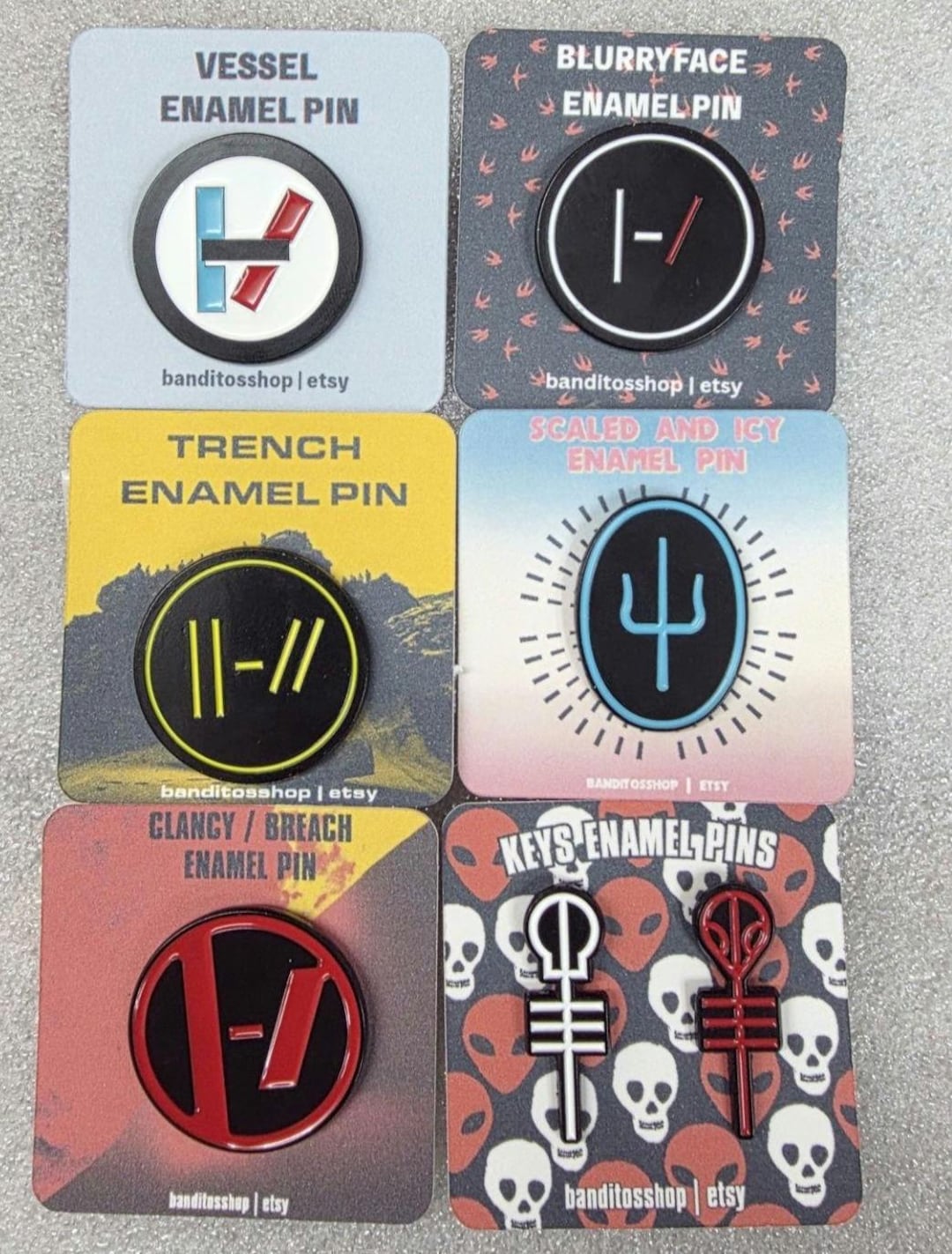 Twenty One Pilots Inspired Enamel Pins - Etsy