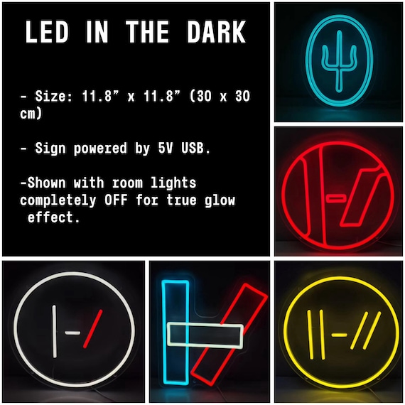 Twenty One Pilots Logos LED Signs – 11.8” (30 cm) USB-Powered