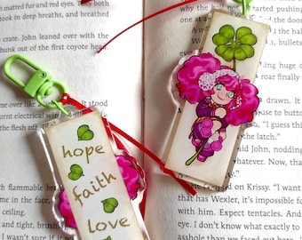 Four leaf clover bookmark - Acrylic Charm