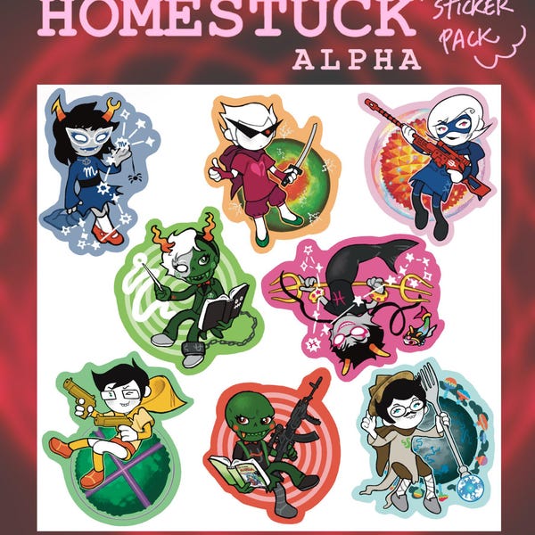 Homestuck: Paquete de pegatinas de Alpha Kids