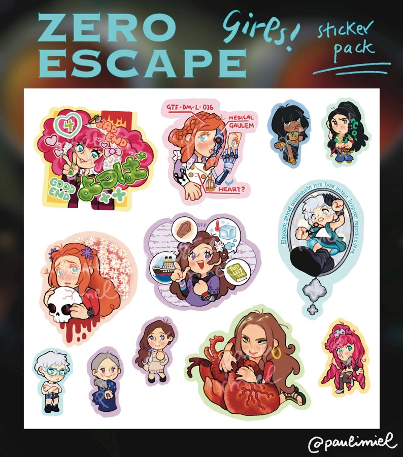 Zero Escape Girls: Sticker Pack - Etsy