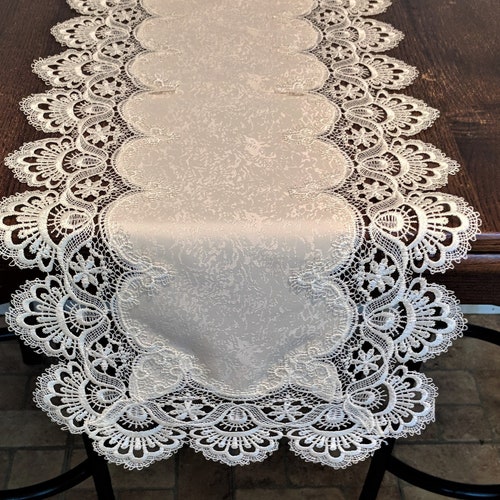 Table Runner Dresser Scarf Table Cloth Place Mat or Doily Etsy