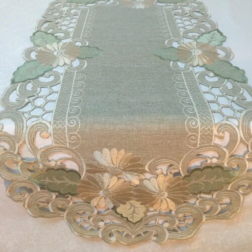 Table Runner Dresser Scarf Table Cloth Place Mat or Doily Etsy