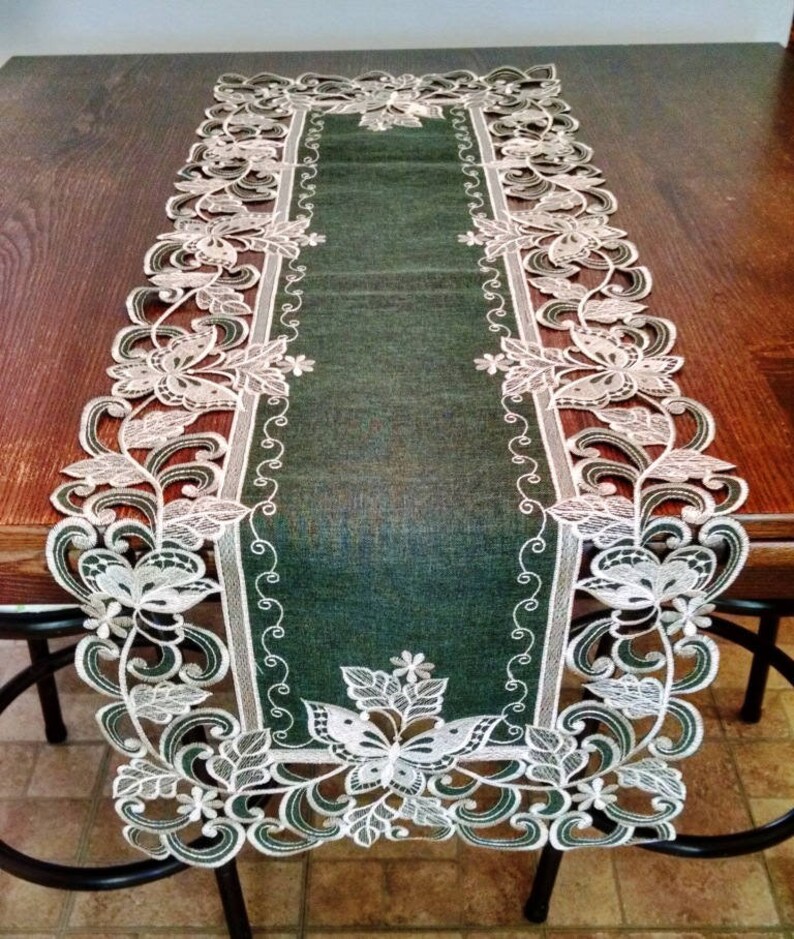Table Runner Dresser Scarf Table Cloth Place Mat or Doily Etsy