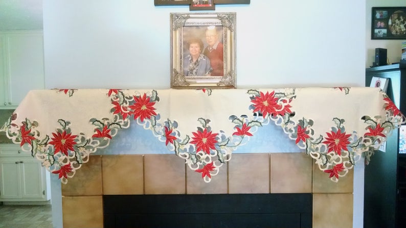 Mantle Scarf 60 X 17 Inch, Christmas Winter Town Retro Street Snowy Day Fireplace Mantel Scarf Mantel Cover Runner For Xmas Winter Christmas Holiday