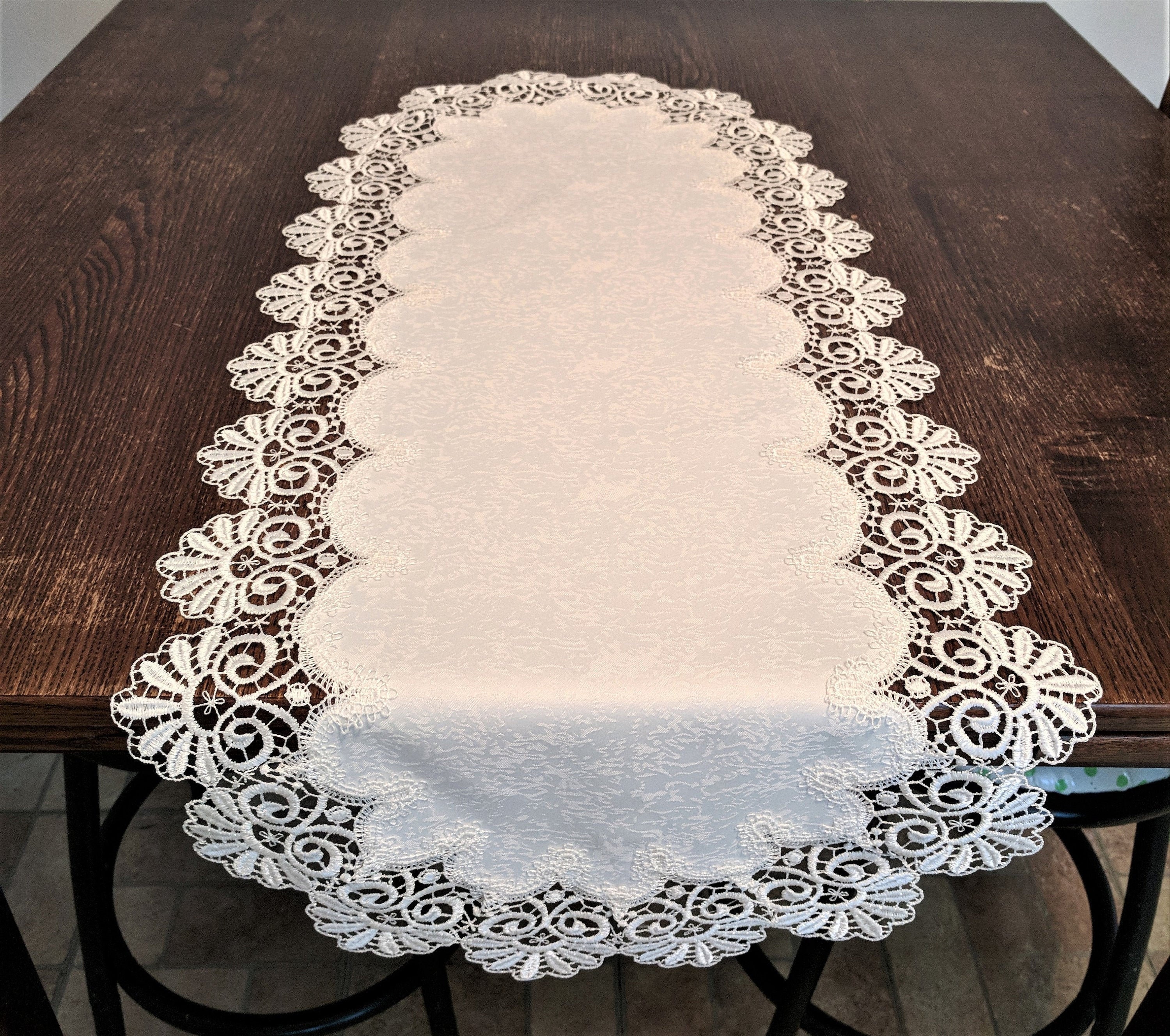 Table Runner Dresser Scarf Table Cloth Place Mat Or Doily Etsy