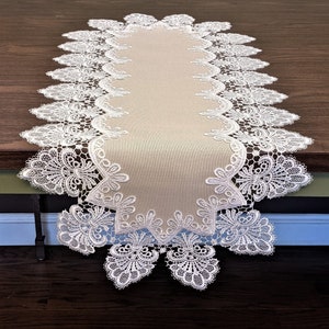 Table Runner, Dresser Scarf, Table Cloth, Place Mat or Doily With ...