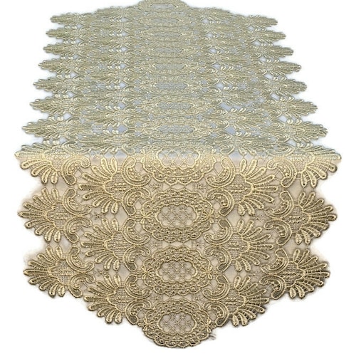 Luxurious Golden Lace Table Runner/dresser Scarf and Etsy