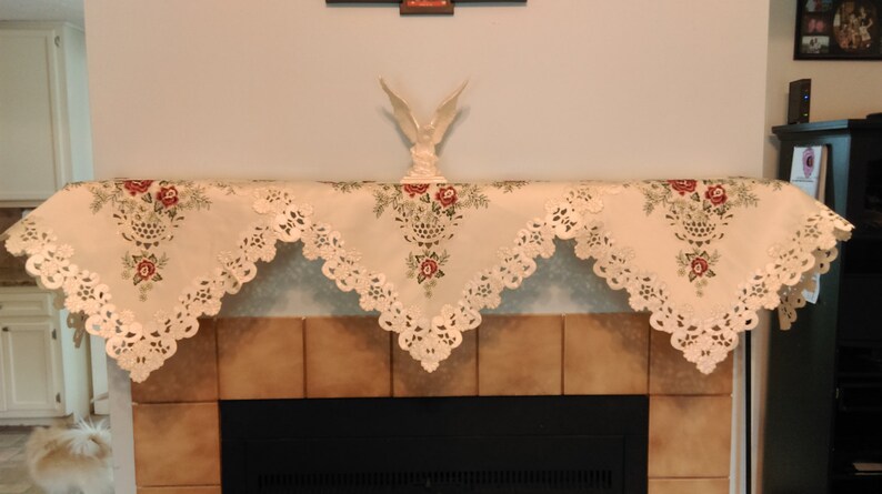 Mantle Scarf 60 X 17 Inch, Christmas Winter Town Retro Street Snowy Day Fireplace Mantel Scarf Mantel Cover Runner For Xmas Winter Christmas Holiday