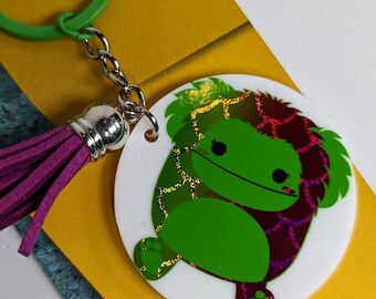 Shining Green Sasquatch Squish Keychain