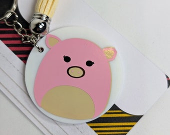 Little Pink Piggy Squish Keychain