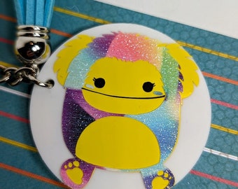 Sparkly Rainbow Sasquatch Squish Keychain