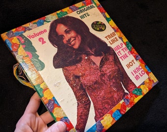 Far Out! Groovy Upcycled 1970's Super Hits Record Album Notebook