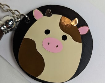 Brown Cow Squish Keychain