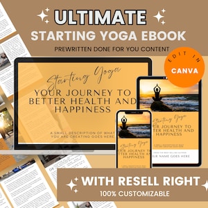 DFY Your Journey to Better Health and Happiness CoachingProgram ,Workbook,Ebook | Content Health Coaches, Yoga, Wellness, Meditation Coach