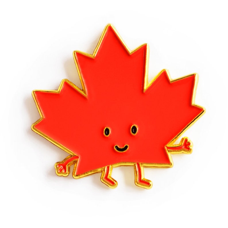 Maple Leaf Enamel Pin red toronto ontario canada cute Etsy