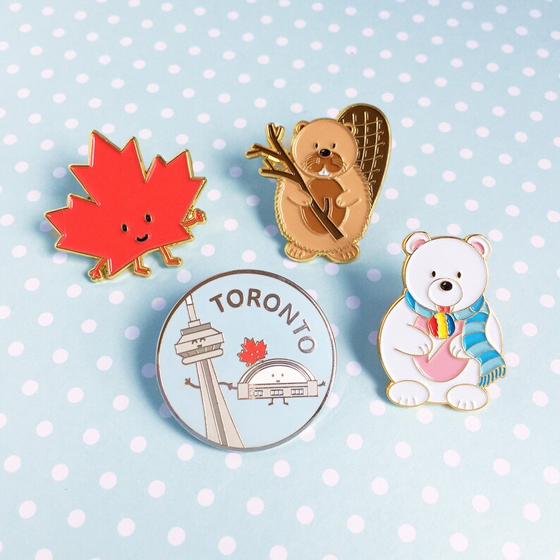 Maple Leaf Enamel Pin Red Toronto Ontario Canada Cute Etsy Canada