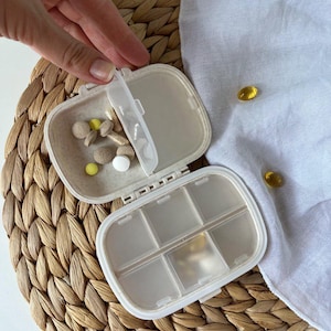 Organiseur de pilules de poche, pharmacie, rangement de médicaments de voyage, boîte à pilules quotidienne hebdomadaire pour sac à main, étui à pilules, mini étui à pilules d&#39;urgence