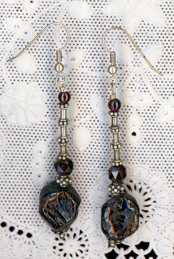 Vintage Garnet Dangles 2 3/4" Long