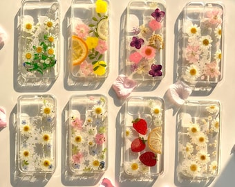Lovely Real Pressed flowers iPhone 17 16 15 14 13 12 11 Pro Max Case iPhone 13 12 mini Case iPhone XS Max iPhone 7 8 16 15 14 Plus iPhoneSE