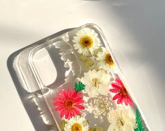 Handmade Pressed Floral iPhone 15 14 13 12 11 Pro Max Case iPhone 13 12 mini Case iPhone XS Max XR Case iPhone 7 8 15 14 Plus iPhone SE