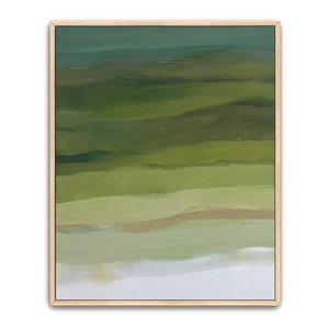 Abstract Hand Painted Green Art Olive Green Painting Textured Large Artwork Wall Art, Forest Green White Abstract Framed Canvas Wall Decor