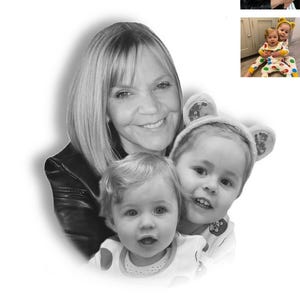 Merged portrait for up to 3 people