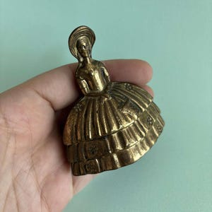 Vintage Solid Brass Lady Bell - Dinner Bell
