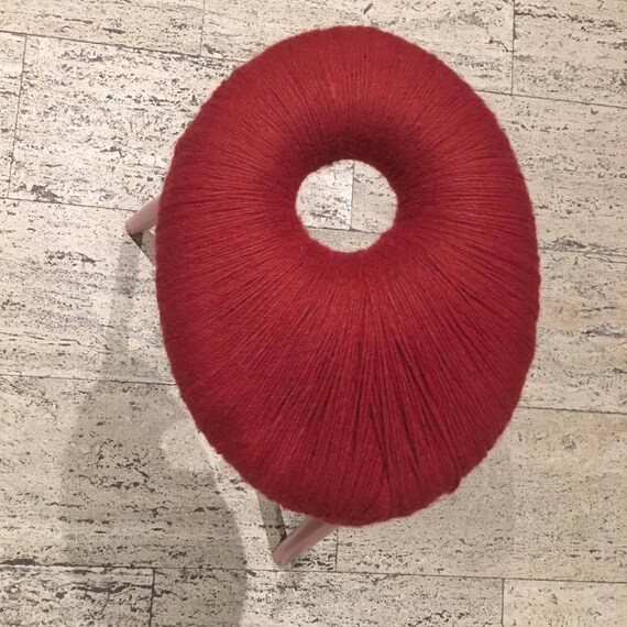 Sale - Vintage Ikea Red Yarn Wrapped Eskilstuna Stool - Etsy Norway