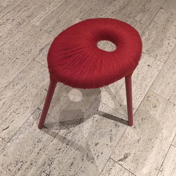 Sale - Vintage Ikea Red Yarn Wrapped Eskilstuna Stool - Etsy Norway