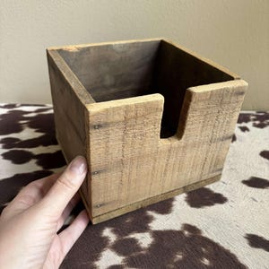 Primitive rustic wooden storage box - office compartment desk organizer - weathered crate - country box