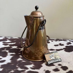 Vintage Douro Copper coffee pot, Copper tall kettle - Made in Portugal - Copperware