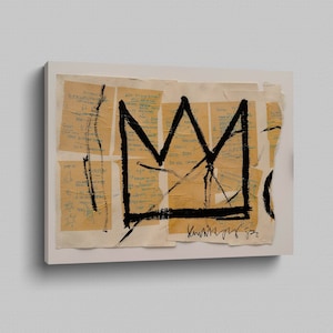 Graffiti Leinwanddruck, Urban Street Art Poster, Bunte Hip Hop Wandkunst, Abstrakte Kronen-Kunstmalerei, Modernes Graffiti-Dekor