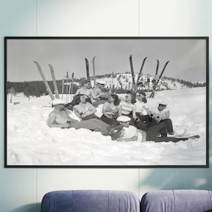 Vintage Apres Ski Poster - Vintage Ski Art, Ski Home Decor, Antique Ski, Ski Lodge Wall Decor, Ski Poster, Bar Decor