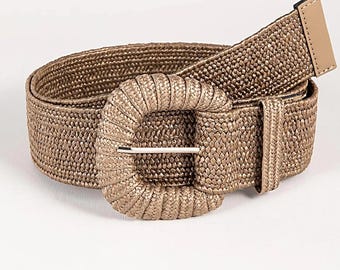 Vintage GARUGLIERI Dark Brown Italian Leather Belt Silver  display picture 3